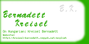 bernadett kreisel business card